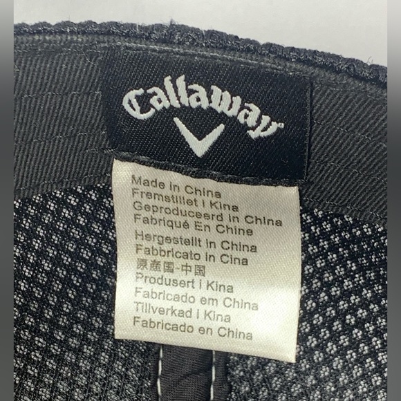 Gold Black Callaway Golf Hat Baseball Cap Adjustable Back - Picture 5 of 5